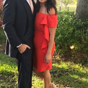 Antonio Melani off shoulder cocktail dress